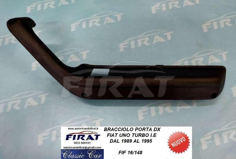 BRACCIOLO PORTA ANT.DX FIAT UNO 89 - 95 NERO